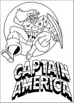 coloriage captain america bondit